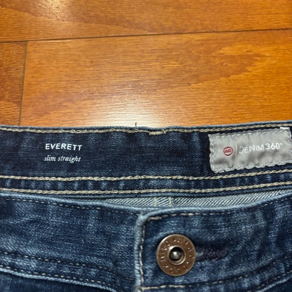 AG slim straight blue jeans size 38x34 - Picture 3 of 3